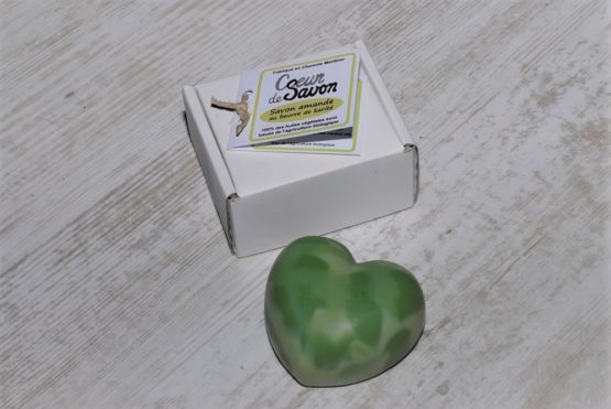 Savon coeur amande karité bio