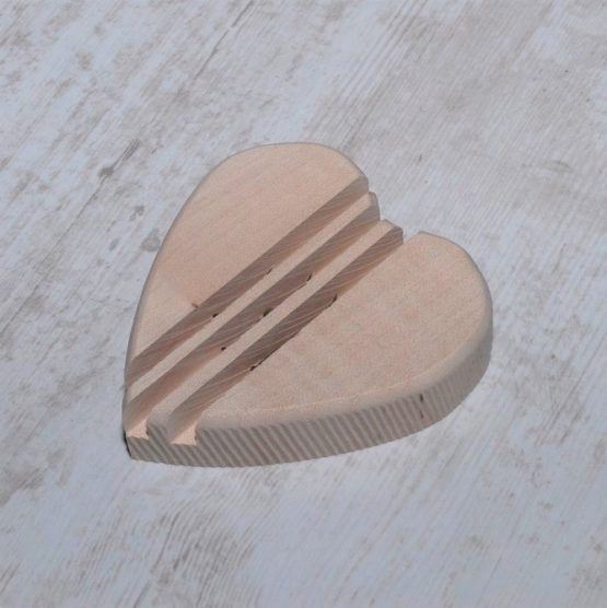 porte savon coeur artisanal bois