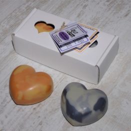 coeur savon bio duo artisanal agrume lavande