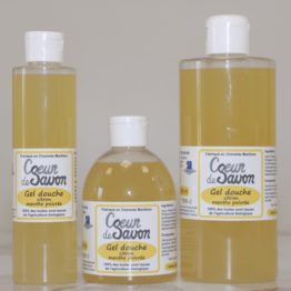 gel douche savon liquide citron menthe poivrée