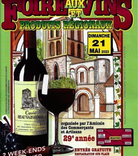 affiche foire aux vins beauvais sur matha